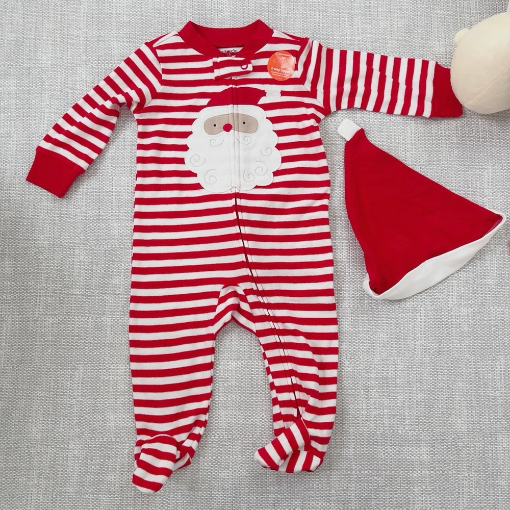 Carter’s just one you Santa striped baby sleep n’ play